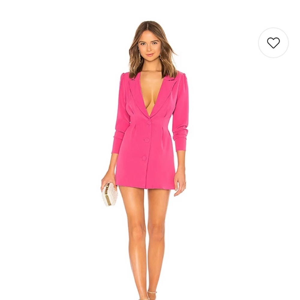 NWT Lovers + Friends Vibrant Pink Mini blazer Dress XS
